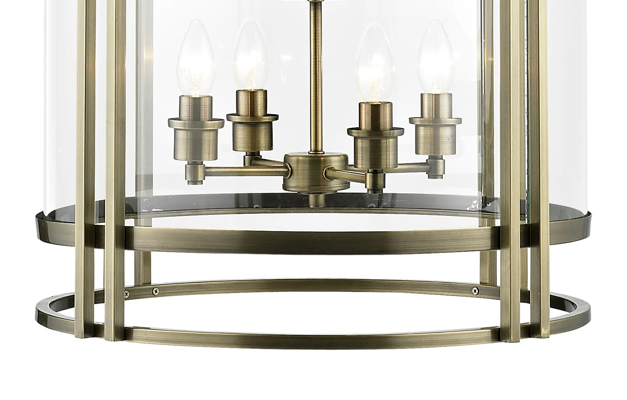 Eaton Glass Pendant 12 Light (17.6kg) Antique Brass IL31095  Diyas Eaton Antique Brass